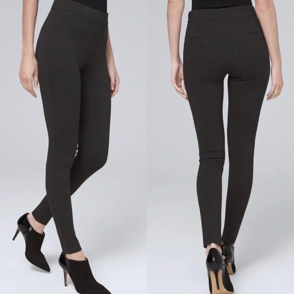 NEW White House Black Market Body Comfort Ponte Skinny Pants in Grey